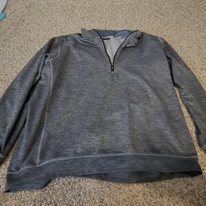 Adidas Pullover Mens 2XL Gray Climawarm Quarter Zip Long Sleeve Running